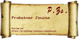 Probstner Zsuzsa névjegykártya